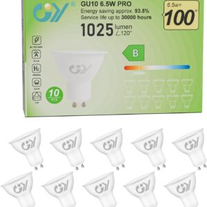 Żarówki LED GY GU10 6,5 W, 1025 lm 3000k (ciepłe) 10szt