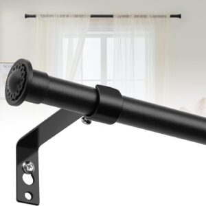 Karnisz 76-110 cm matowa czerń 16mm